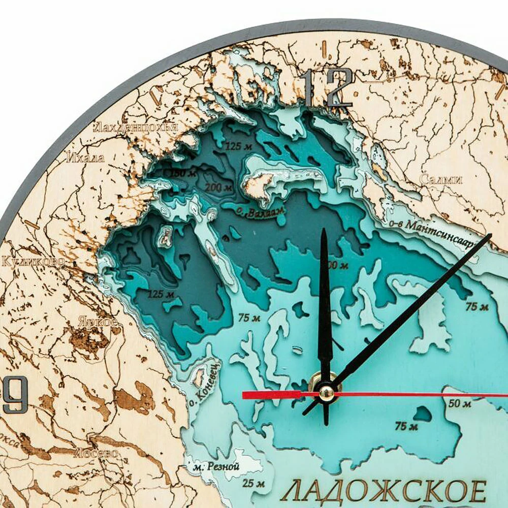 Объемные часы «Ладожское озеро» - №3