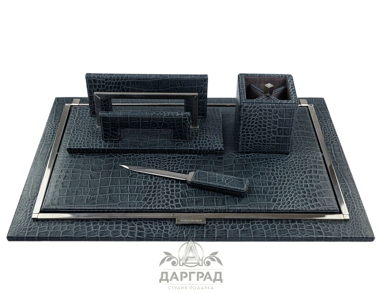 Настольный набор из кожи крокодила «Аллигатор» - №3