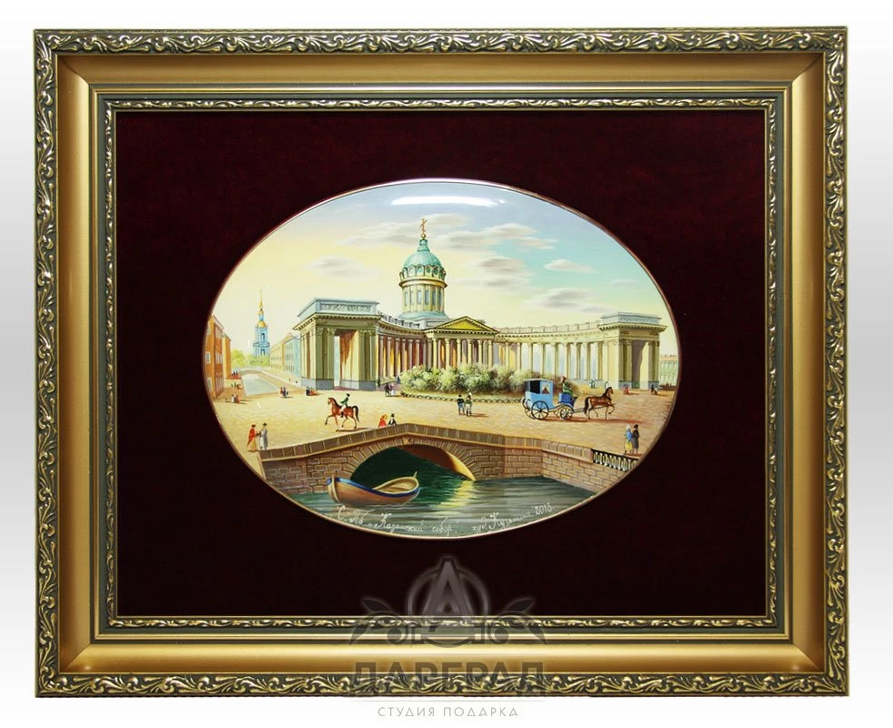 Лаковая миниатюра панно «Казанский собор» - №1