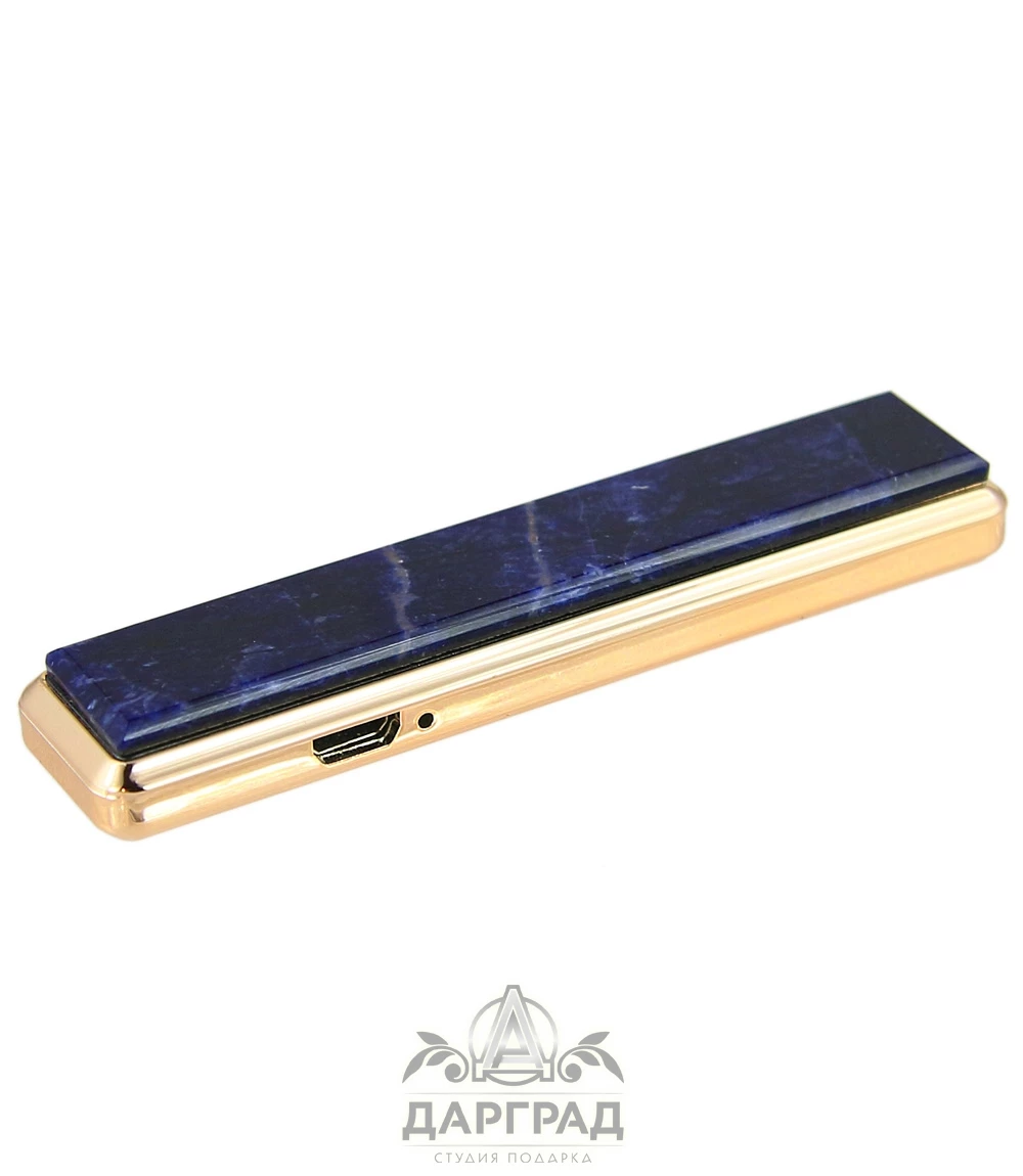 USB Зажигалка с камнем «Содалит» - №1