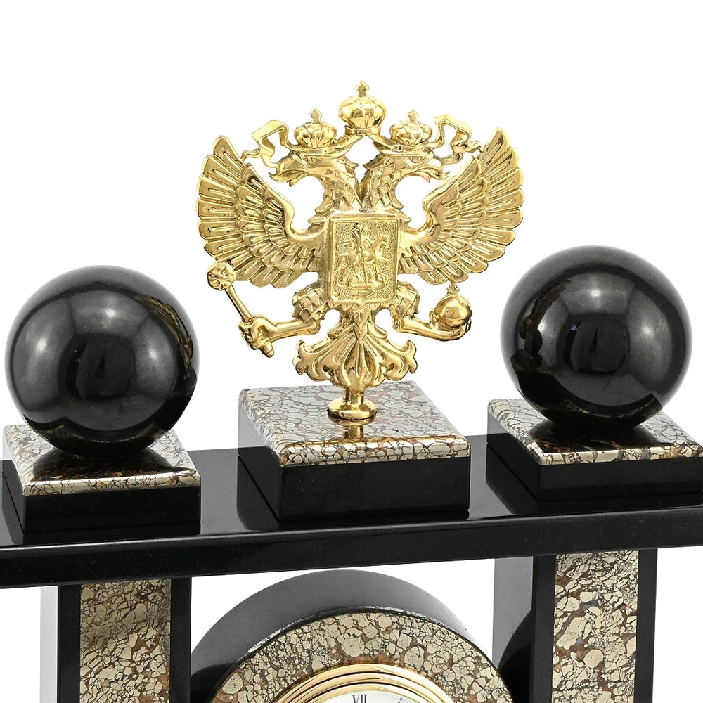 Часы кабинетные «Герб РФ» (пирит) - №4