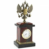Настольные часы из яшмы «Герб России»