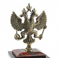 Настольные часы из яшмы «Герб России»