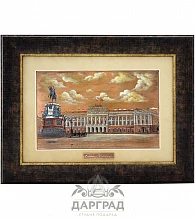 Гравюра с росписью эмалями «Мариинский дворец»