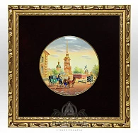 Лаковое панно «Петропавловская крепость» (среднее)