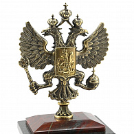 Настольные часы из яшмы «Герб России»