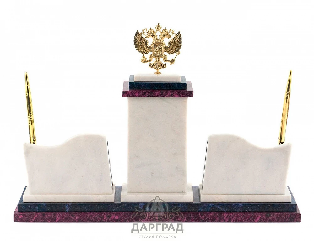 Настольный набор из мрамора «Триколор» - №3