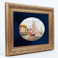 Лаковое панно «Летний дворец Петра»