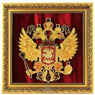 Янтарное панно «Герб России»